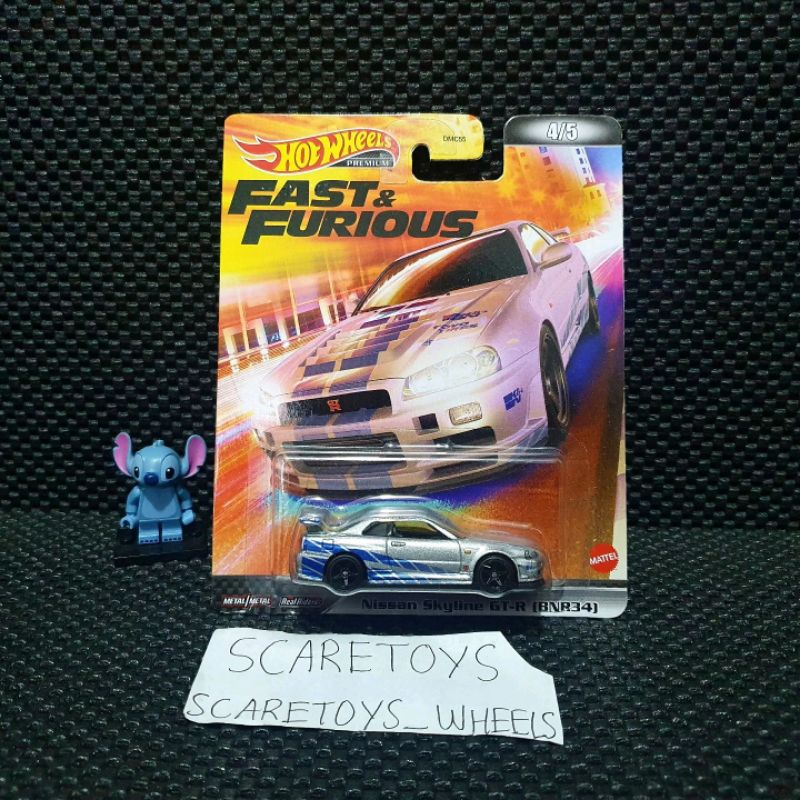 Hot Wheels Fast furious nissan skyline gtr gt r bnr34 r34 fast furious