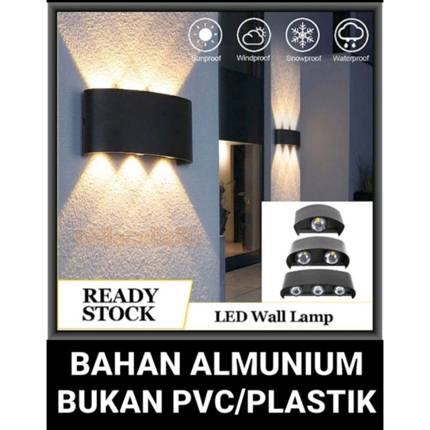 ALUMUNIUM Teknologi COB LED Lampu Outdoor  Bonus 2 Baut 2 Fisher