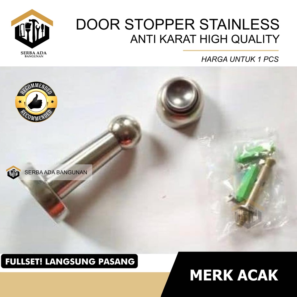 DOOR STOP SUS 304 / DOOR STOP DOWS STAINLESS STEEL / MAGNET PENAHAN GANJALAN PINTU STAINLESS KUAT