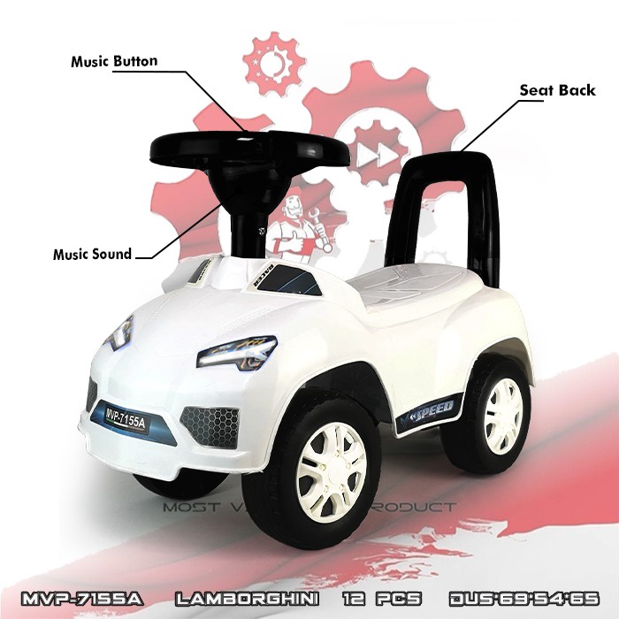 Mainan mobil anak Lambo Duduk Dorong Mainan Anak Ride On Car Toys MVP
