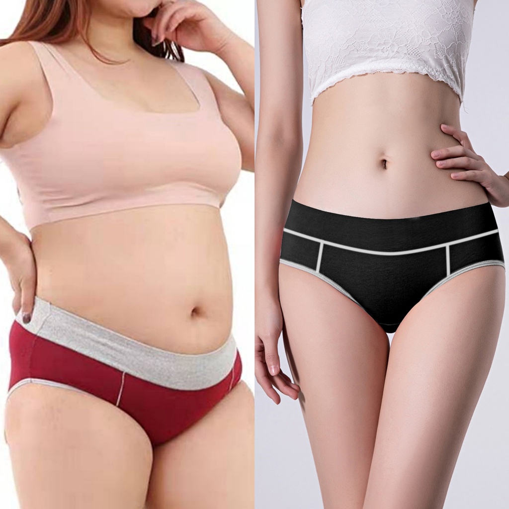 BIG SIZE CELANA DALAM WANITA / Pakaian dalam wanita ukuran besar katun 100% murni stretch besar