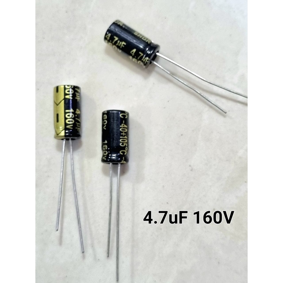 Kapasitor Capacitor ELCO 4.7uf 160v / 4.7 uf 160 v / 4.7uf/160v Elko 4.7uF 160V