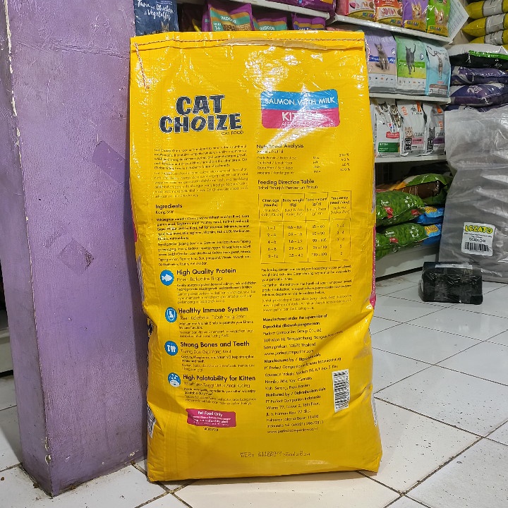 GRAB/GO-JEK Makanan Kucing Cat Choize Kitten Salmon Kemasan 20KG