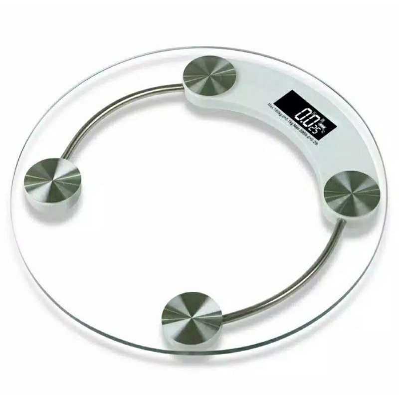 Timbangan Badan Digital Kaca Transparant Personal Body Weight Scale 180 kg 26 cm
