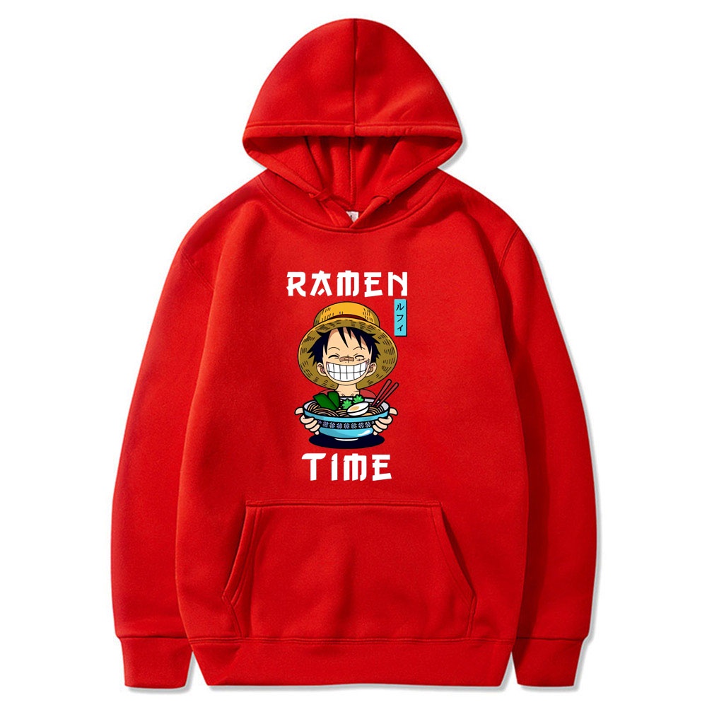 RAMEN TIME ONE PIECE Sweater Hoodie Trendy II RAMEN TIME ONE PIECE Jumper Hoodie II Sweter Oblong Topi Sz M - XL ( Pria &amp; Wanita / Anak &amp; Dewasa )