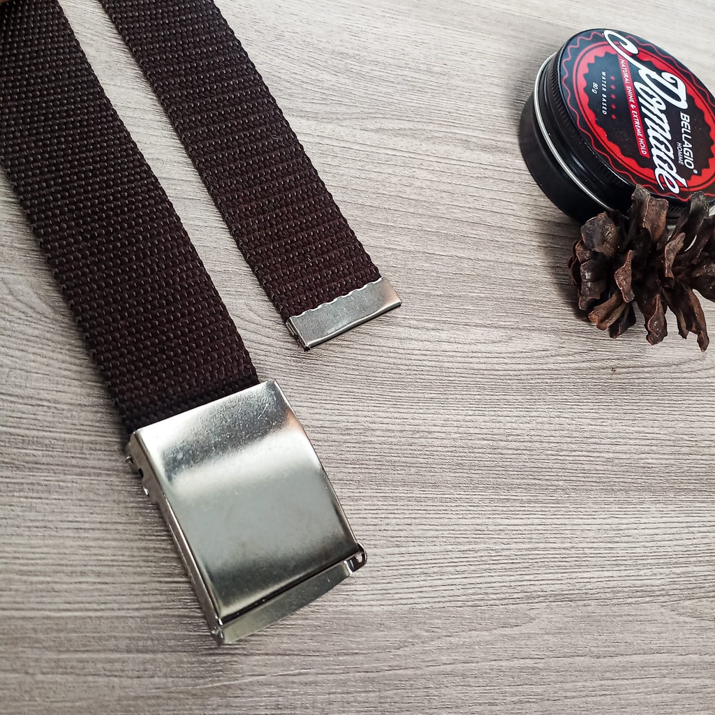 Gesper Ikat Pinggang Size JUMBO 140 CM Pria dan Wanita Poly Hitam Polos Tebal Model Jepit Termurah / Ikat Pinggang Pria Jumbo Kain / Sabuk Kain Big Size