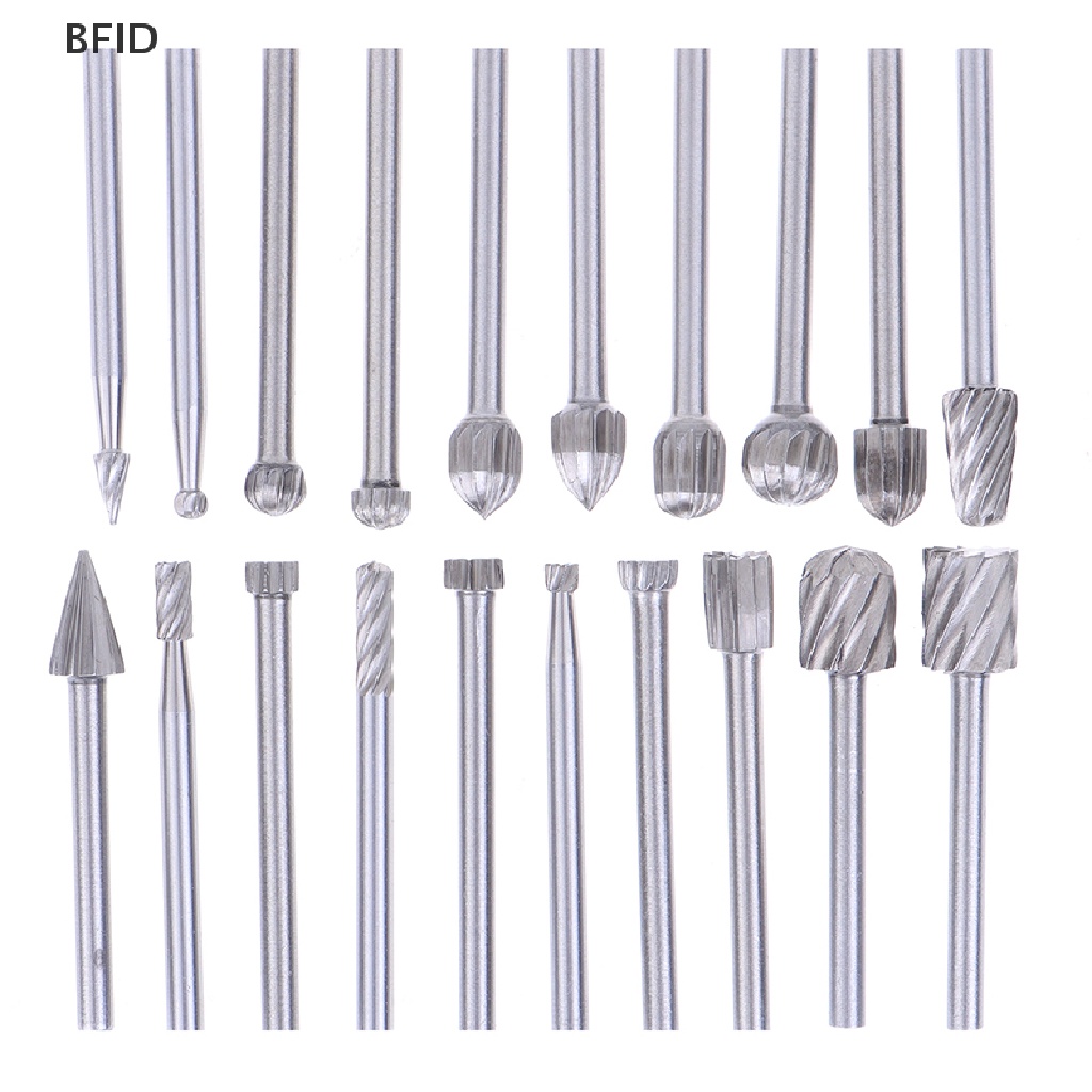 [BFID] 20pcs Tungsten Carbide Rotary Point Burr Die Grinder Shank Set 3 * 40mm [ID]