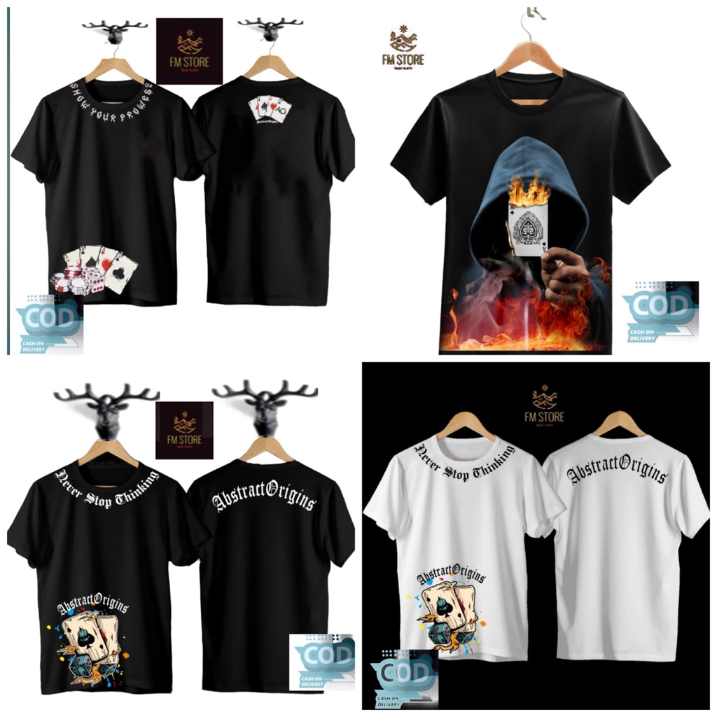 FM STORE/T-SHIRT BAJU KAOS PRIA/KAOS DISTRO/KAOS POKER/KAOS KARTU PERMAINAN/KAOS VIRAL 2023