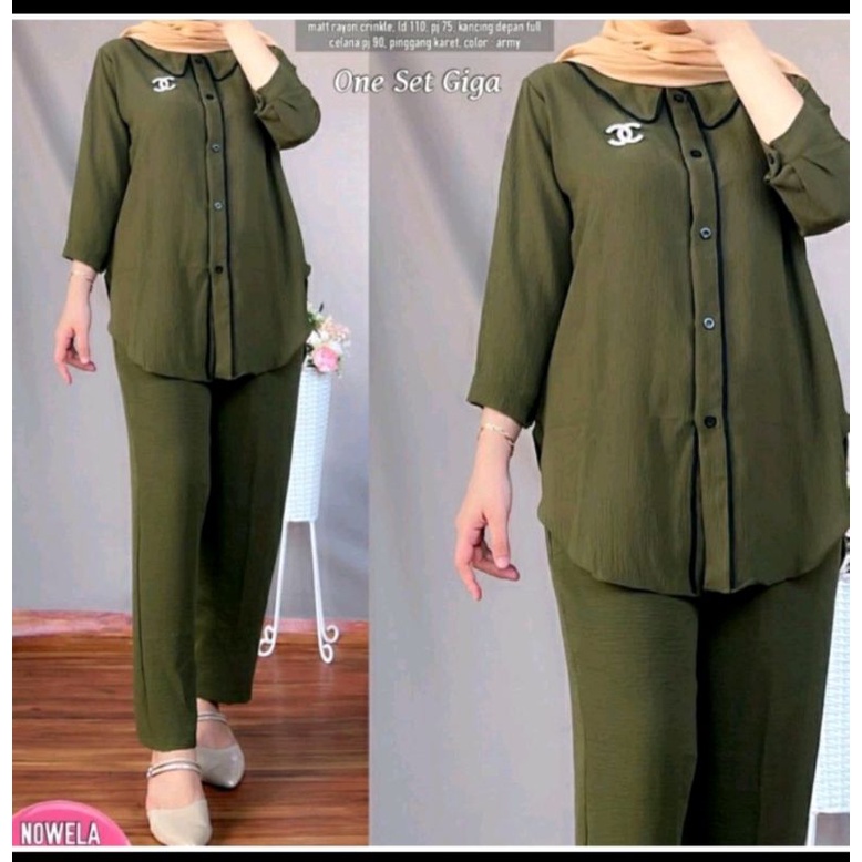 PAKET USAHA SET GIGA DAPAT 5 PCS BAHAN CRINGKLE AIR FLOW