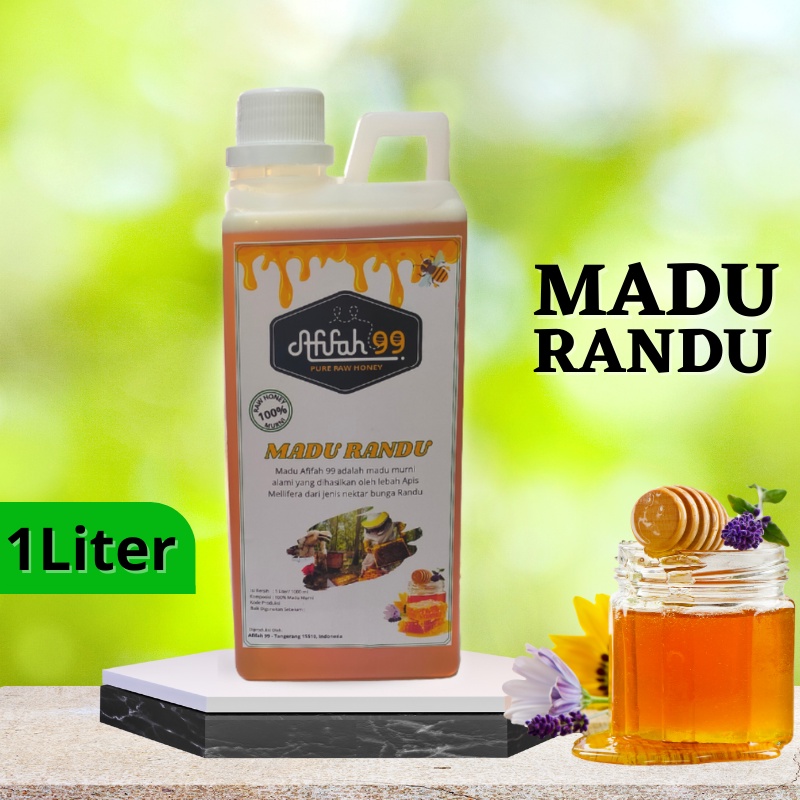 

Madu Afifah 99 - Madu Murni Asli Nektar Randu 1Liter (1000 ml) - Madu Randu 100% Alami Pure Natural Raw Honey