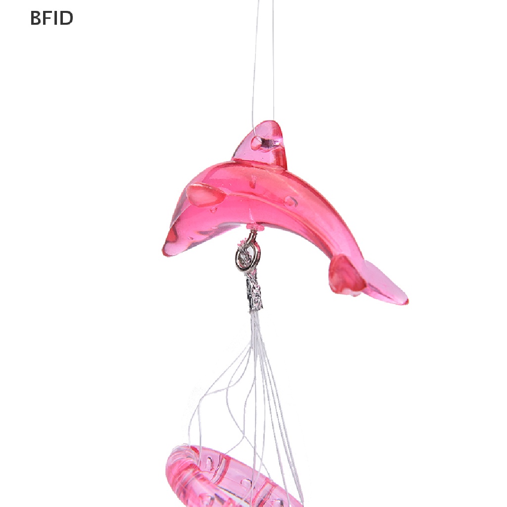 [BFID] Dolphin Creative Crystal 4tabung Metal Windchime Wind Chime Dekorasi Rumah [ID]