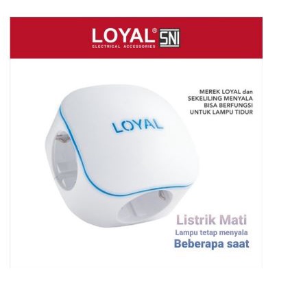 Loyal SY907 Steker 3 lubang + 2 USB + Lampu Indikator