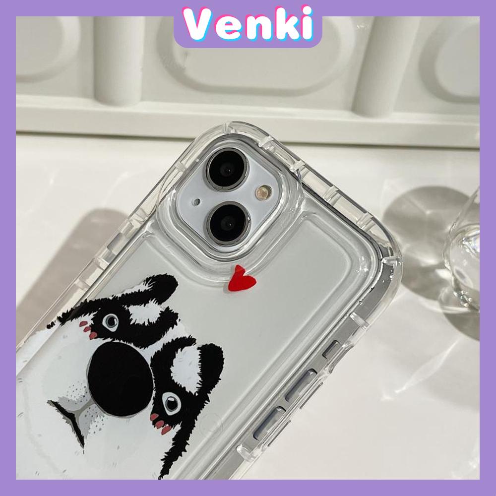 Case For iPhone 14 Pro Max TPU Soft Jelly Airbag Clear Case Cute Husky Camera Protection Shockproof For iPhone 14 13 12 11 Plus Pro Max 7 Plus X XR