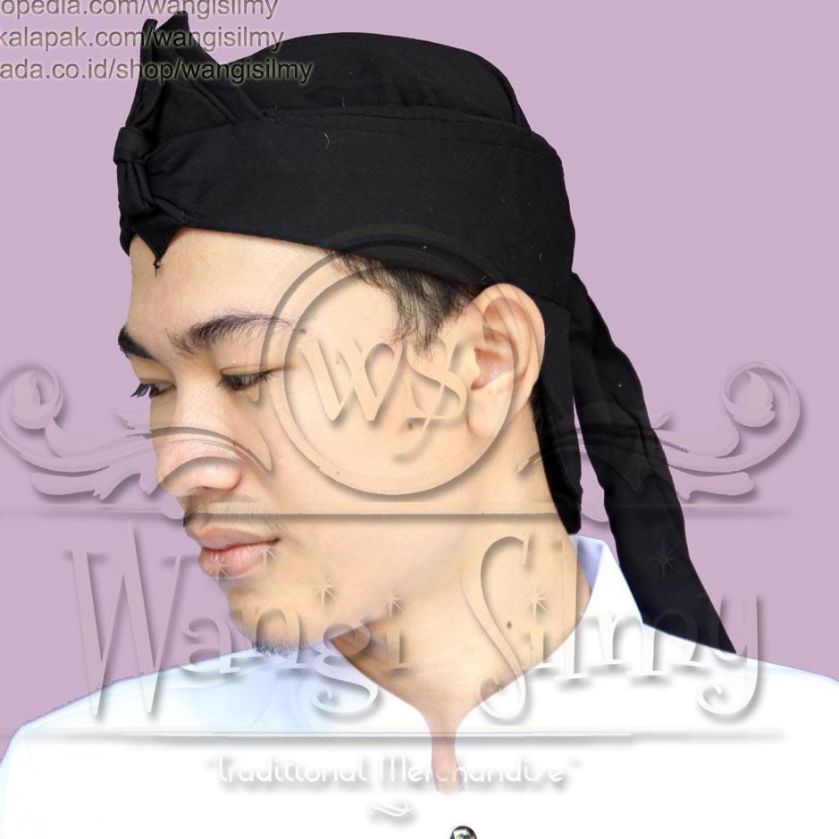 Blangkon Sunda / Iket Sunda Mahkuta Wangsa Hitam Polos Blangkon Iket Blangkon Putih [RWF.29Ja23ᴳ]