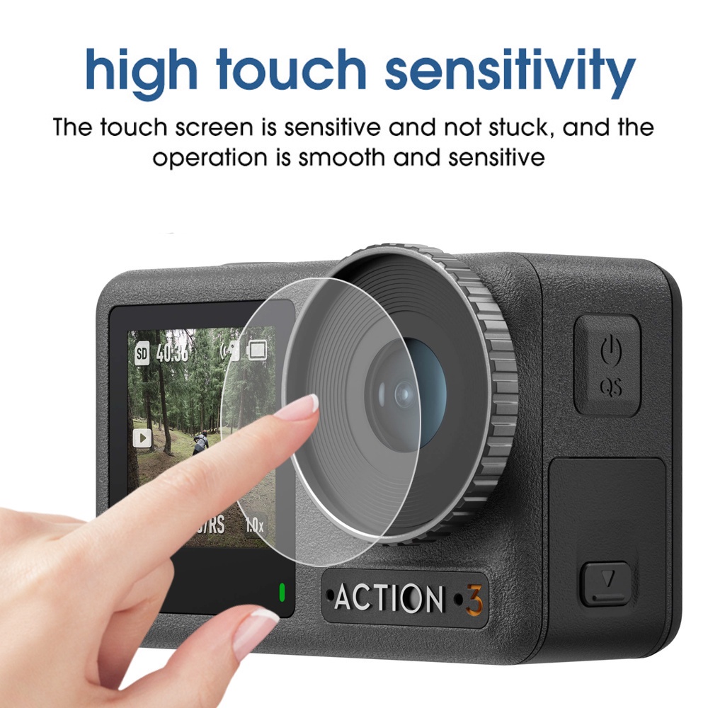 [Harga Grosir]Tempered Glass Pelindung Layar Kamera Depan / Belakang Anti Gores / Ledakan Untuk DJI Action 3