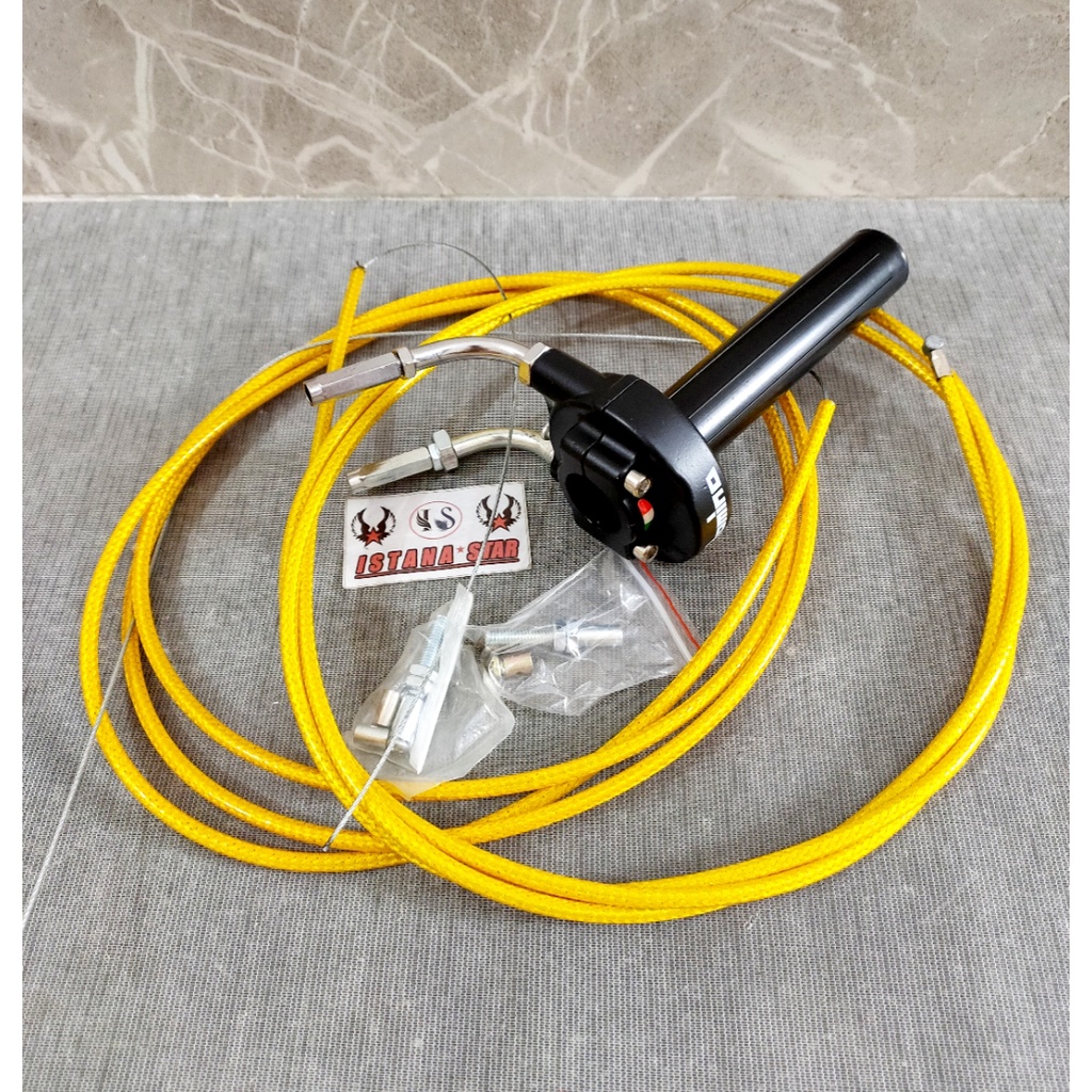 selongsong gas  2kabel plus kabel gas carbon KUNING