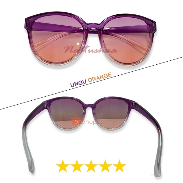 Kacamata Hitam Fashion Pria Wanita Lensa Gradasi UV400 Kacamata Warna Jelly Candy Fashion Sunglasses Women Retro Oversize