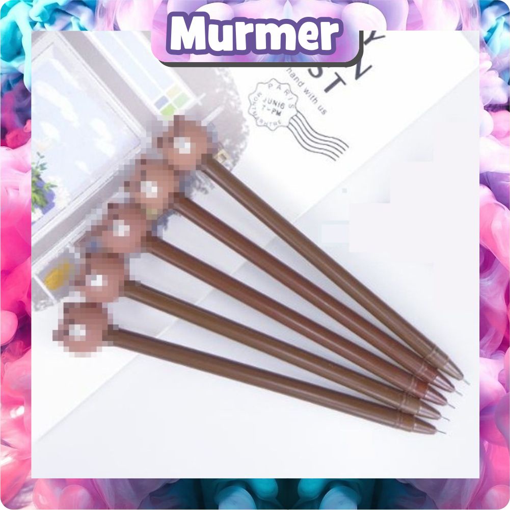 MurmerOfficial Pulpen Karakter Lucu Cute Tinta Gel Black Pena R077