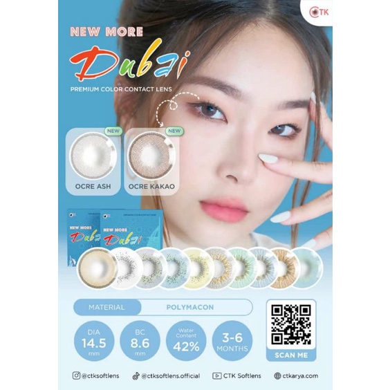 Softlens Soflen NEW MORE DUBAI 14.5 MM by CTK Soflens Soflen Warna