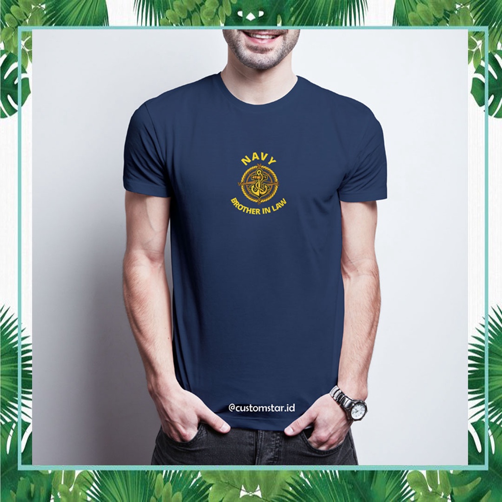 Kaos Marinir Tni Al Navy Brother In Law Biru Dongker