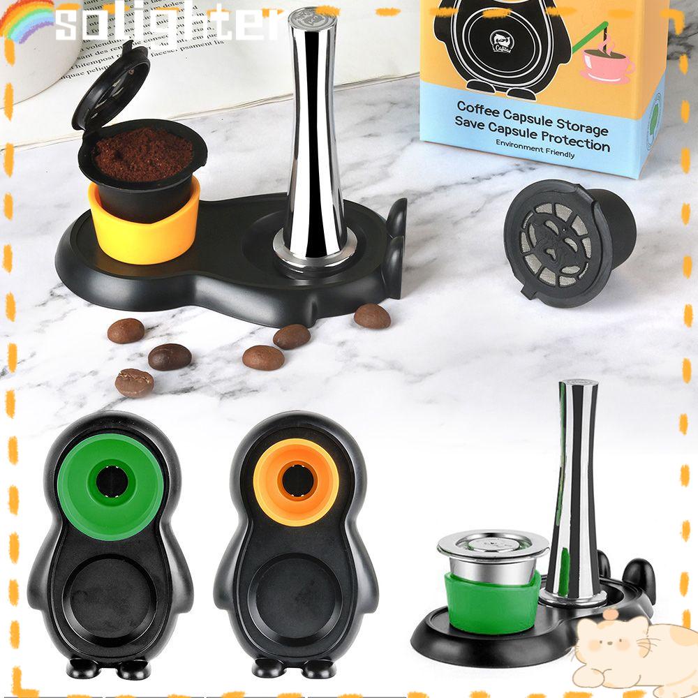 Solighter Tempat Kapsul Kopi Alat Kopi Reusable Coffee Pod Organizer Coffee Press