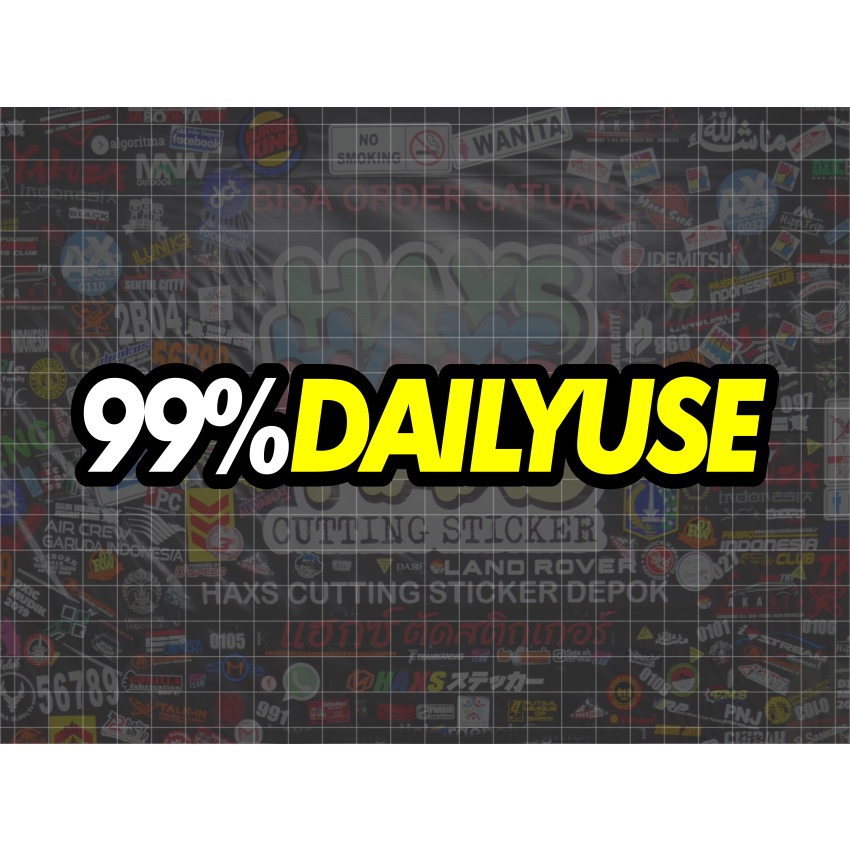 Cutting Sticker 99% Daily Use Ukuran 25 Cm Untuk Motor Mobil