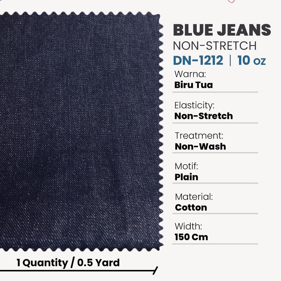 BestSeller  Bahan Blue Jeans | 10 Oz Non-Stretch / Kain Denim / Celana Denim ❀hsd【