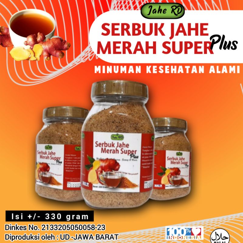 

Serbuk Jahe Merah Super Plus RD, Madu, Habbatussauda, Gingseng, Madu | Minuman Berkhasiat | Minuman Menyehatkan