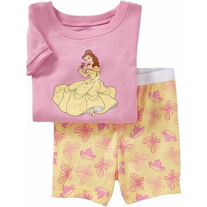 PAJAMAS BABY PRINCESS PINK YELLOW/ KIMONO PRINCESS CK108 / KIMONO BAYI / KIMONO ANAK