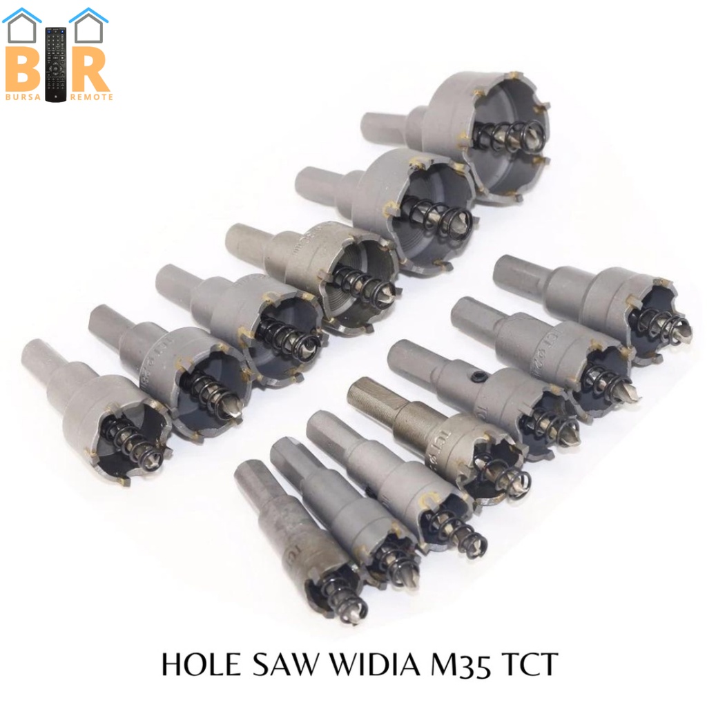 Mata Bor HSS TCT M35 Widia Besi Metal Carbide Hole Saw 15MM - 25MM