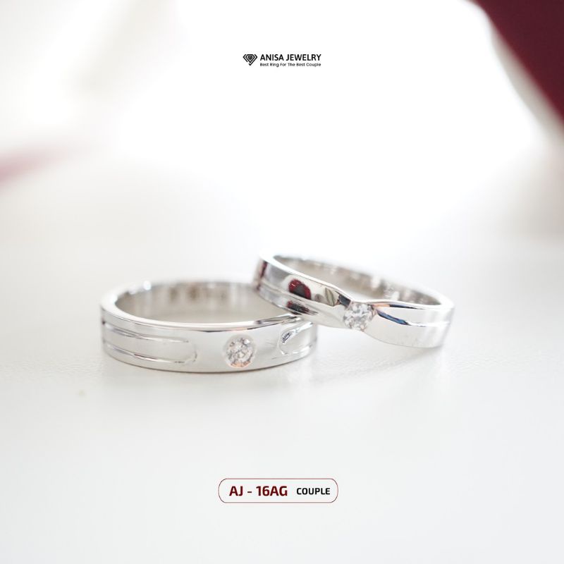 cincin kawin palladium dan emas putih ellegant