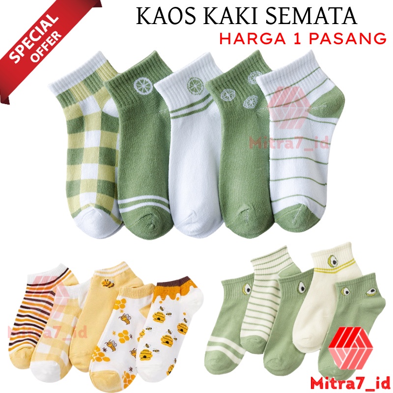 [M7] KAOS KAKI PENDEK KARAKTER / KAOS KAKI ANGKLE / KAOS KAKI SEMATA / KAOS KAKI PENDEK / KAOS KAKI FASHION / KAOS KAKI ALPUKAT / KAOS KAKI LEMON / KAOS KAKI ANAK