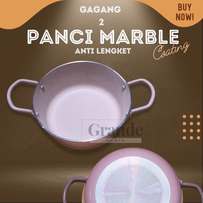 Gagang2 Panci Marble 12cm Panci susu Sauce Pot Mini Anti Lengket