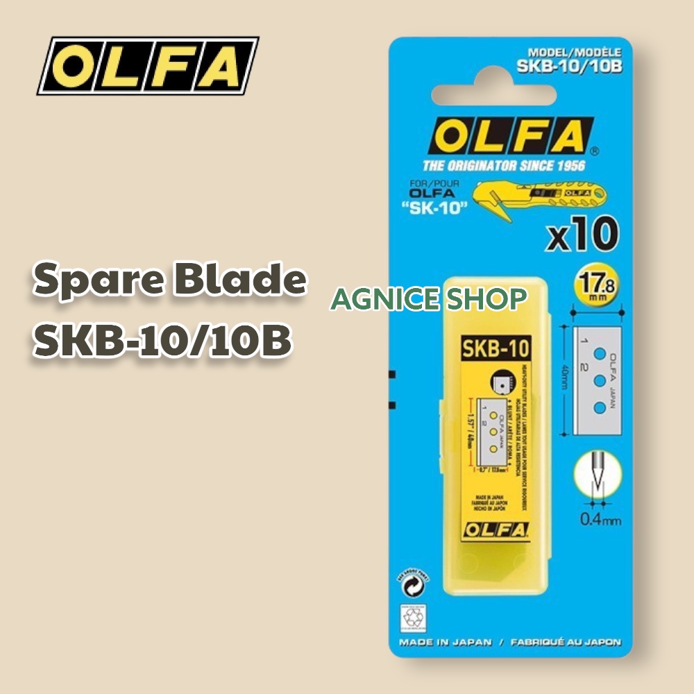 

Olfa Cutter REFILL SKB-10/10B Spare Blade 10 pcs Per Pack Spare Blade