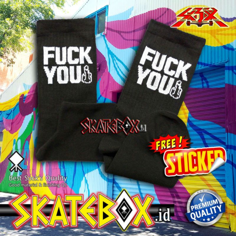 Kaos Kaki What The Fuck Off Skate Oldskool Premium Brand