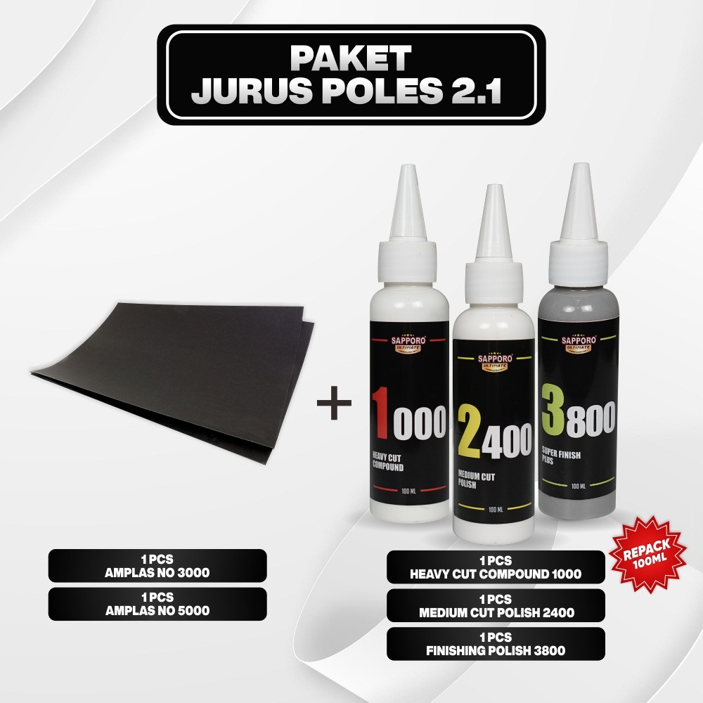 Paket Jurus Poles 2.1 - 3 Step (1000 HCC, 2400 MCP, 3800 FP) - Repack 100 ML - Obat Poles