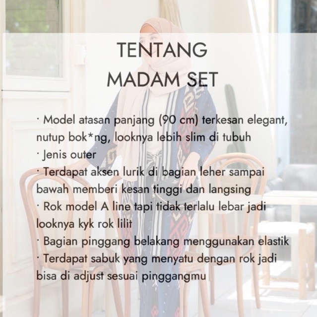 BAJU TENUN KIMONIK MADAM SET CATUR