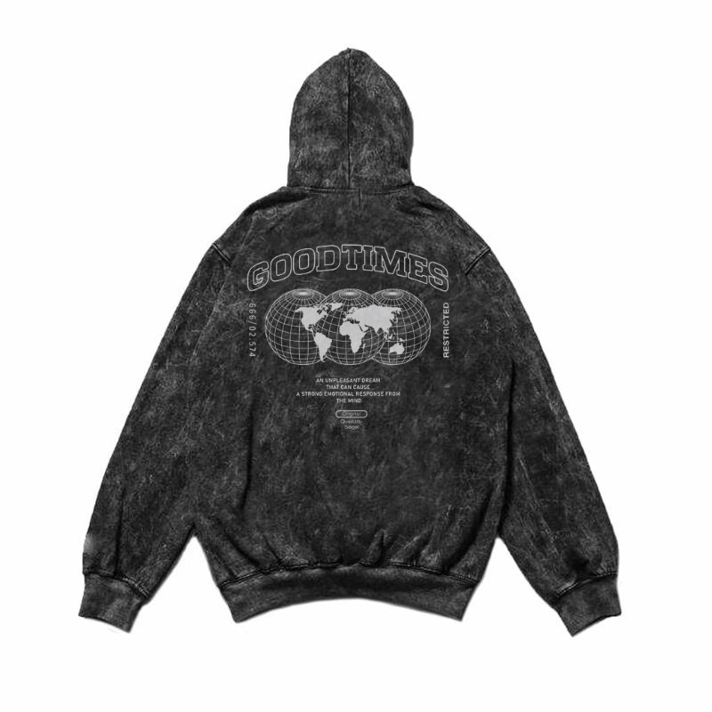 JAKET HOODIE SANDWASH PRIA MOTIF GOOD TIMES HOODIE WASHED PRIA MOTIF TERBARU