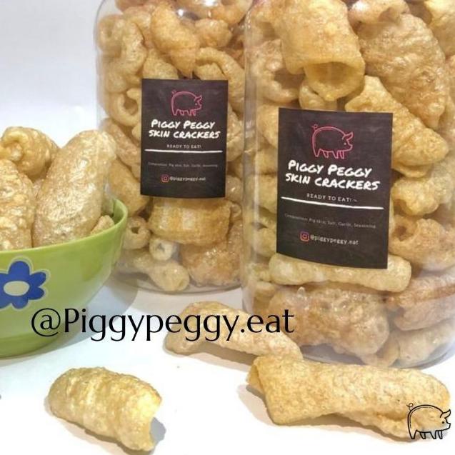 

➺ Krubi Piggy Peggy / Kerupuk Kulit Babi / Piggy Skin Crackers toples 3L ♢