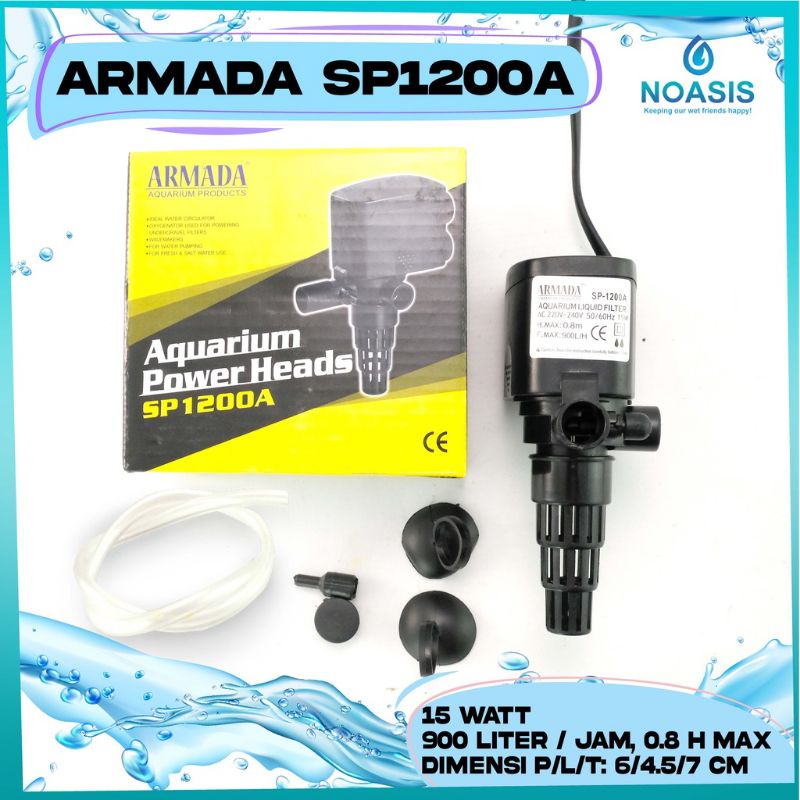 ARMADA SP 1200A mesin filter water pump pompa aquarium mini kolam air mancur ikan celup low wat