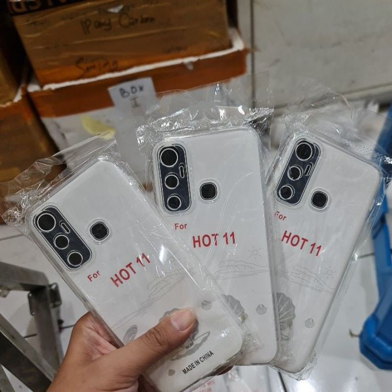 INFINIX HOT 11 HOT 11S NFC CASE HD BENING PLUS PROTECT PORT CHARGER SOFTCASE SILIKON BENING CLEAR