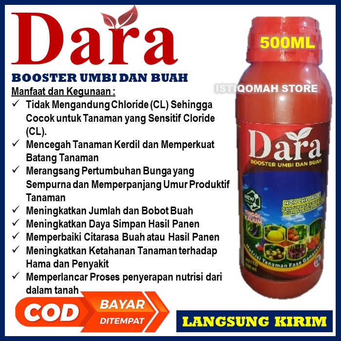 Booster Buah Padi DARA 500ML Obat Pengisian Bulir Padi - Obat Bulir Buah Padi - Obat Padi Obat Buah Padi - Obat Penambah Bobot Padi - Obat Buah Padi Ber Bobot - Obat Penambah Berat Padi - Obat Semprot Padi yang Bagus Ampuh Murah Terlaris