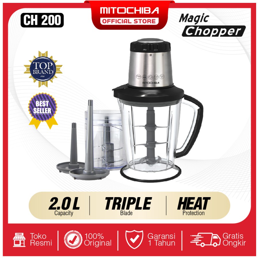 Mitochiba Food Chopper Blender 2L Multifungsi CH 200