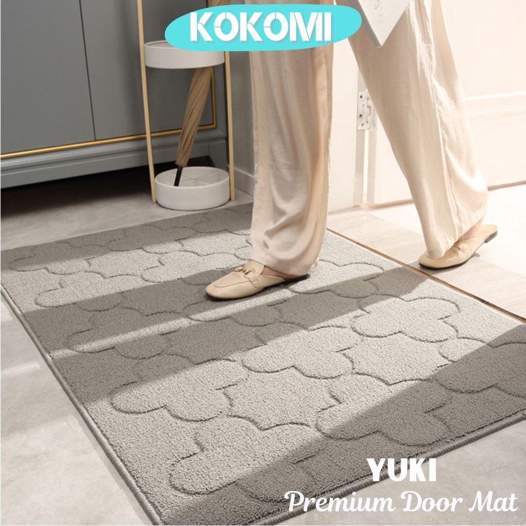 Premium (COD) KOKOMI Keset Pintu Depan Rumah Seri YUKI Keset Kaki Outdoor Karpet Kuat Tahan Awet