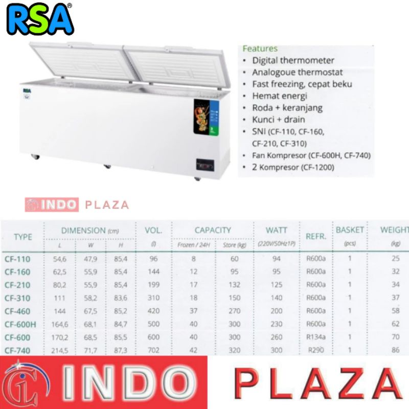 CHEST FREEZER RSA CF-740