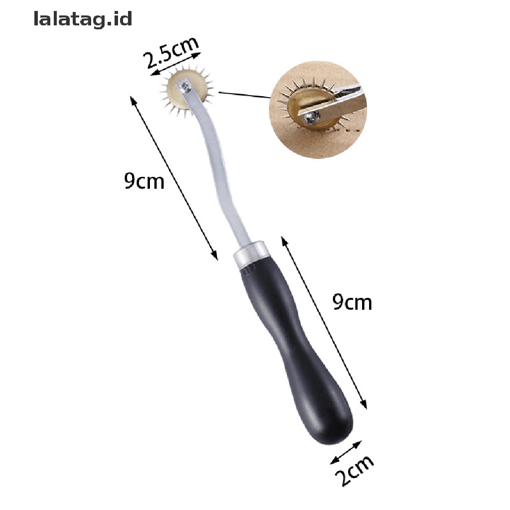 [lalatag] Alat Jahit Kit Aksesoris Handle Praktis Pola Pinggiran Serrate Jiplak Tailor chalk Wheel Tailor Stitching Marker [ID]