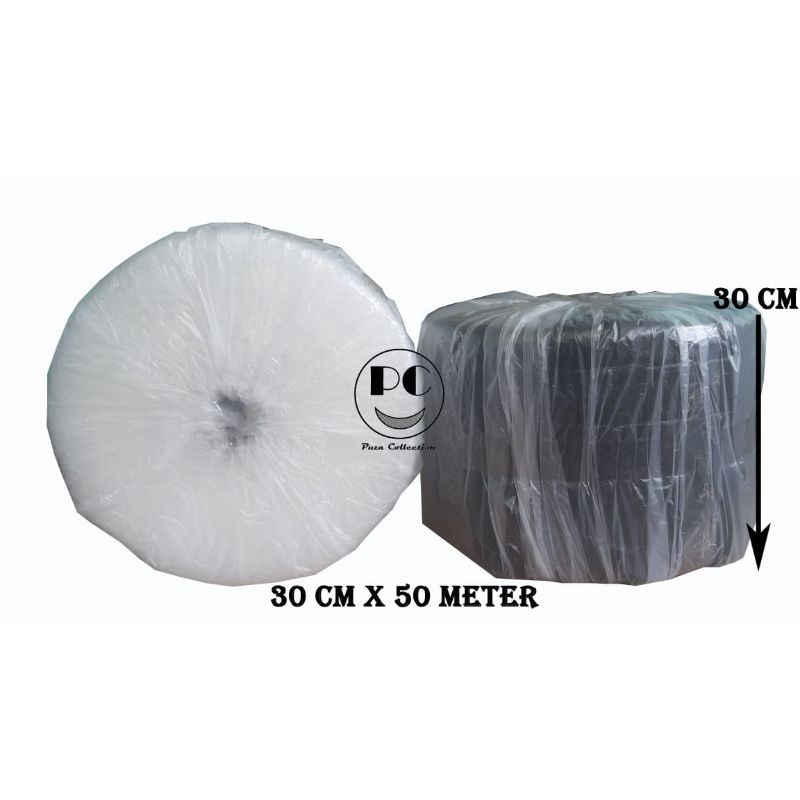 

Bubble Wrap Size 30 cm x 50 meter, Plastik Bubble, Plastik Packing