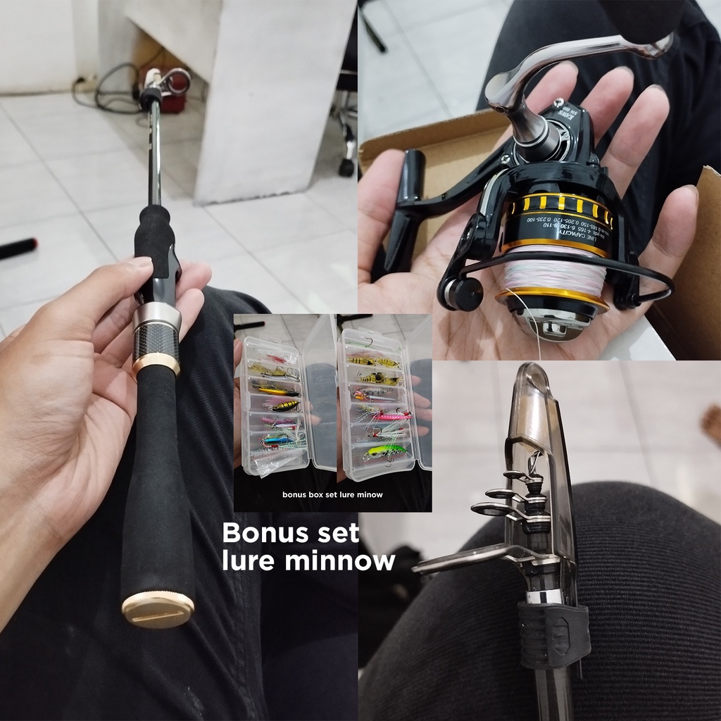 Joran Pancing Kondisi Kayak Baru Orca hervey 605 UL 1,8 + Reel Captain Kaws 800 Bonus 1set Box Lure 