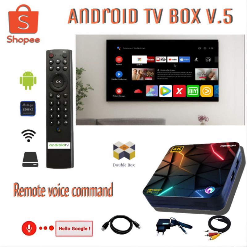 Android TV Box V5 Remot Voice