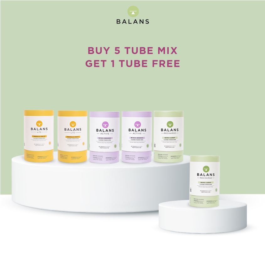 

BALANS BUNDLING Promo Bundling 5 Tube Mix FREE 1 Tube l Fiber & Probiotics Drink